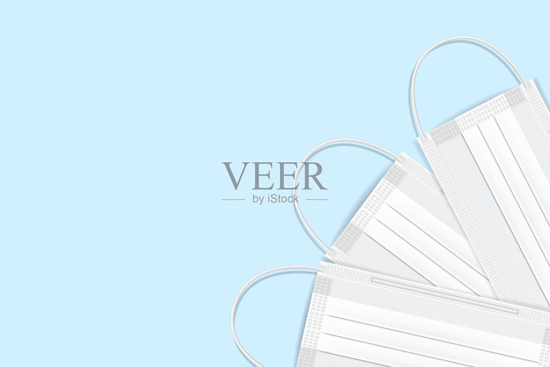 医疗面具横幅正版插画素材