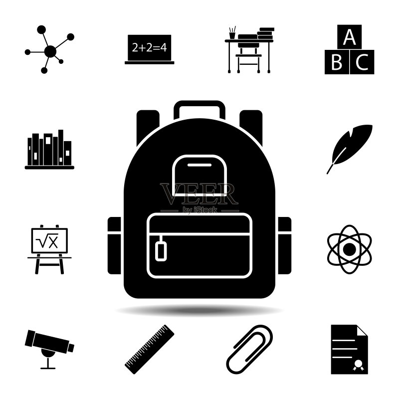 UI/UX教育系列背包图标图标素材