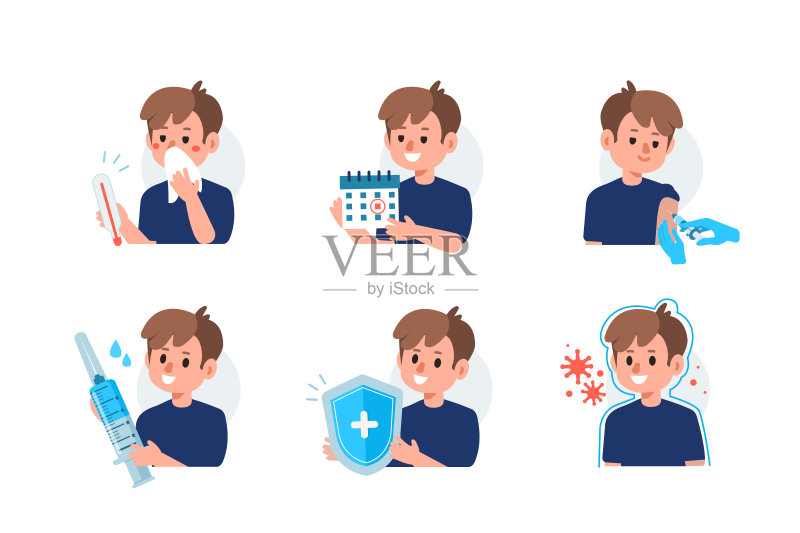 疫苗接种图标素材