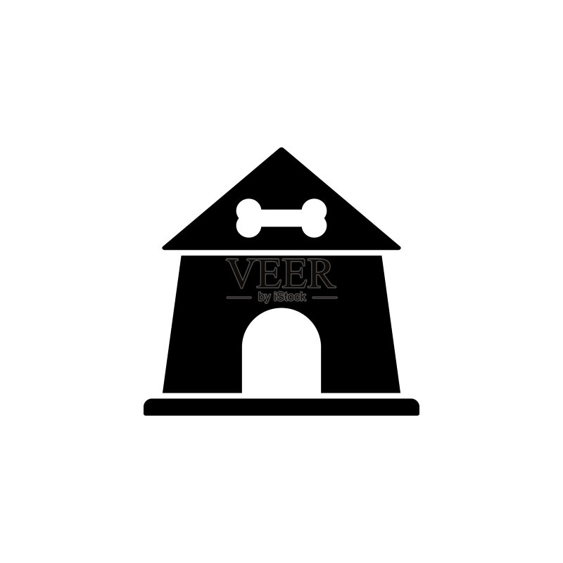 狗窝、狗图标:动物商店图标的UI/UX基本元素,适用于网站或移动应用图标素材