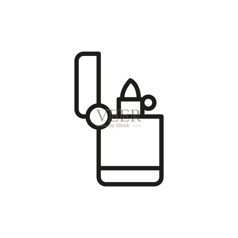 简约的打火机线条图标图标素材