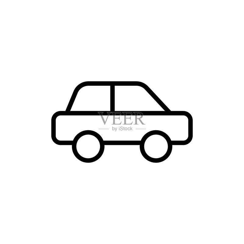 简约汽车线条图标图标素材