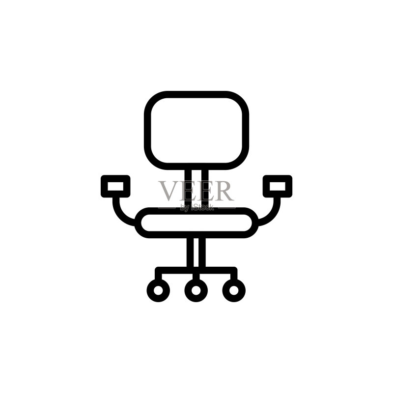 简约办公椅线条图标图标素材