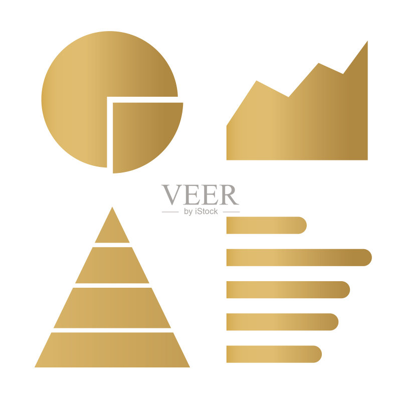 金色图表图标图标素材