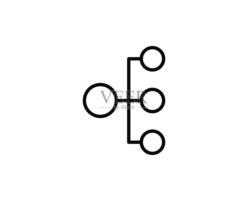 层级结构线性图标图标素材