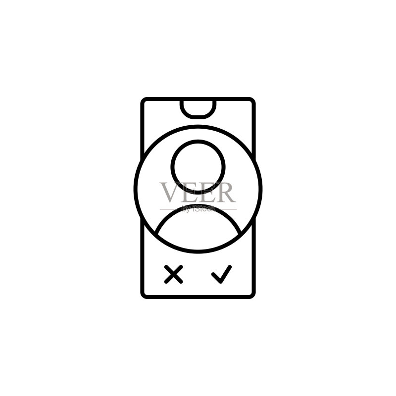 智能手机用户图标,用于UI和UX的手机应用程序矢量图标图标素材