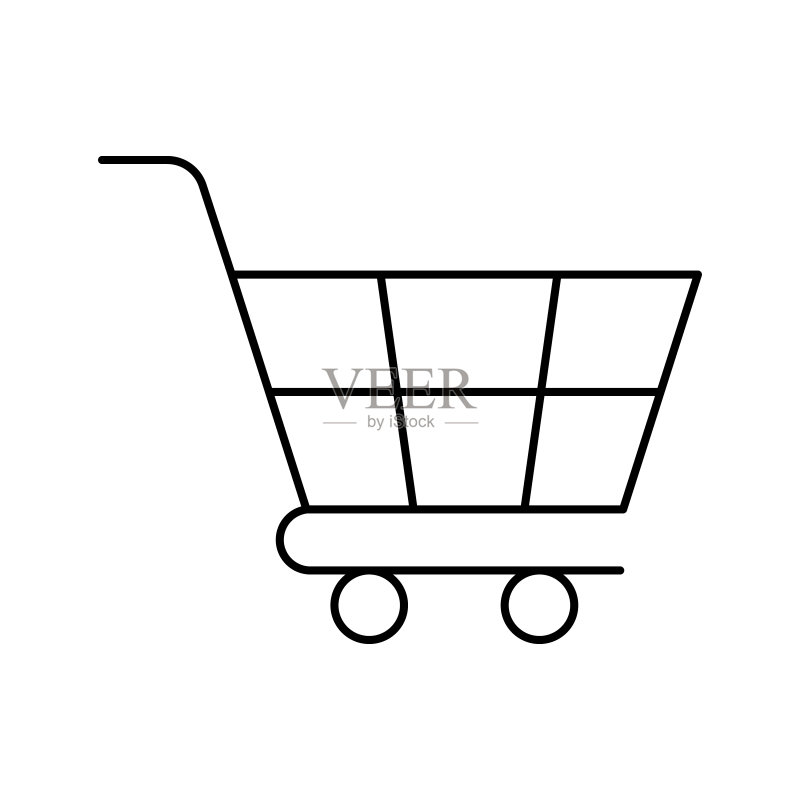 购物车SEO图标UIUX商业矢量元素图标素材