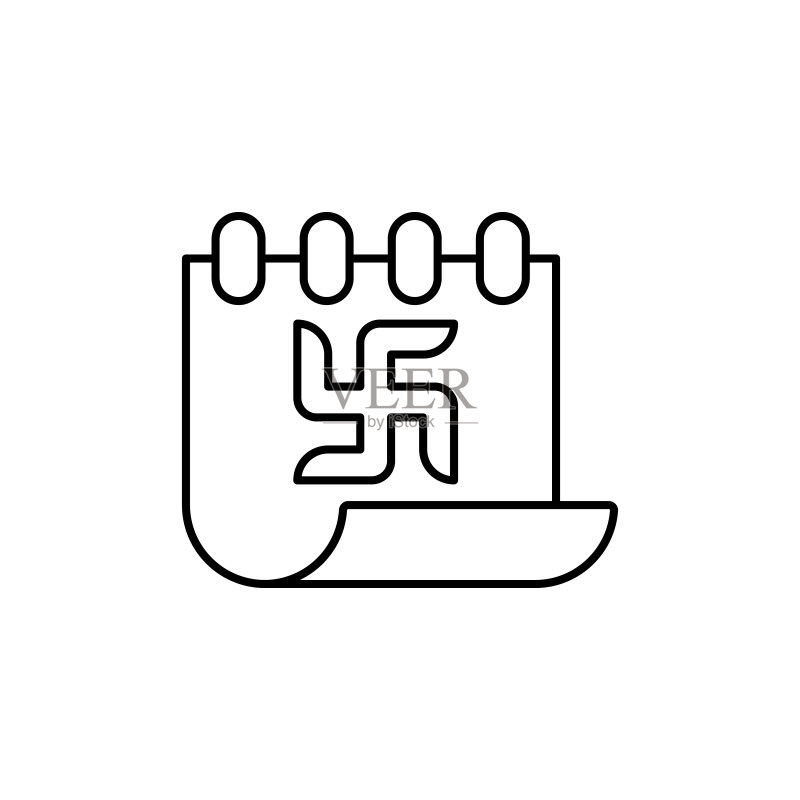 排灯节图标日历(简约线条风格)图标素材