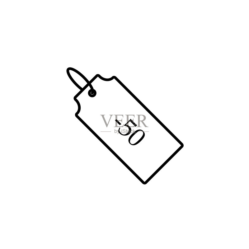 五折标签图标,扁平设计图标素材