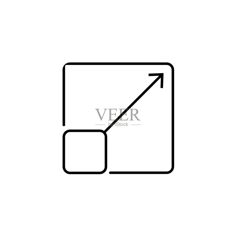 箭头扩展全屏缩放图标矢量素材(网页/移动应用,扁平/Metro/简约设计风格)图标素材