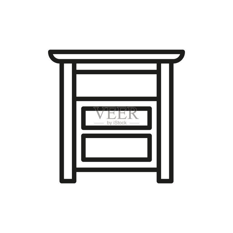 简约橱柜线条图标图标素材