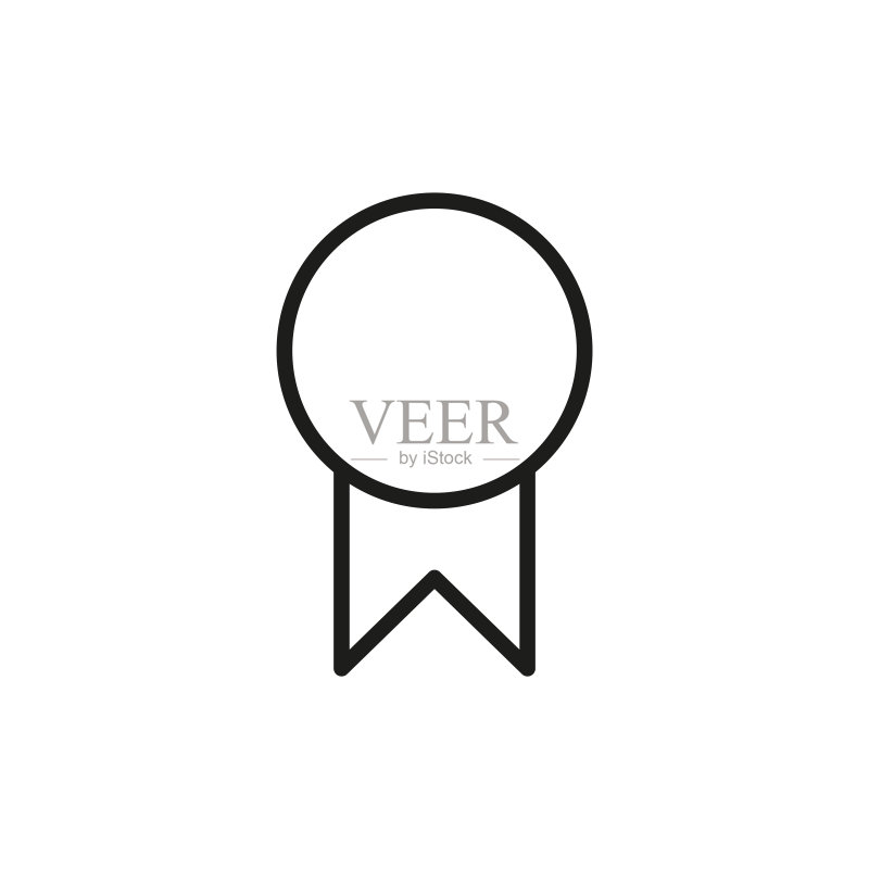 简约奖章线条图标图标素材