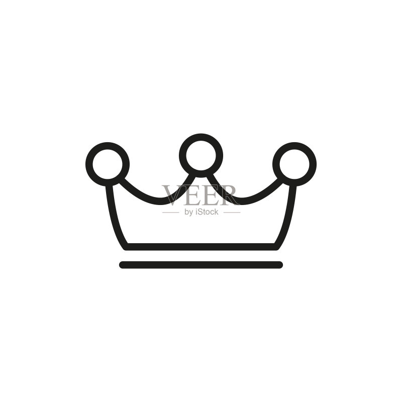简约皇冠线条图标图标素材