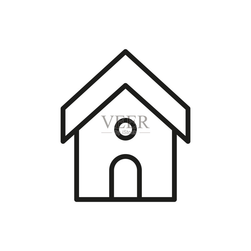 简约住宅线性图标图标素材