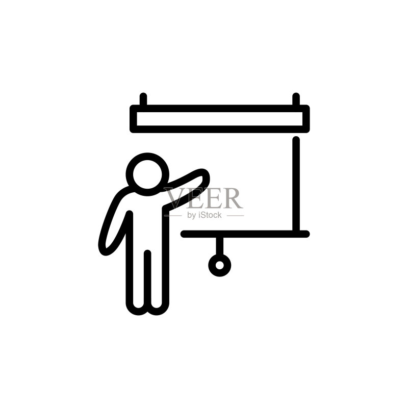 简易演示线性图标图标素材