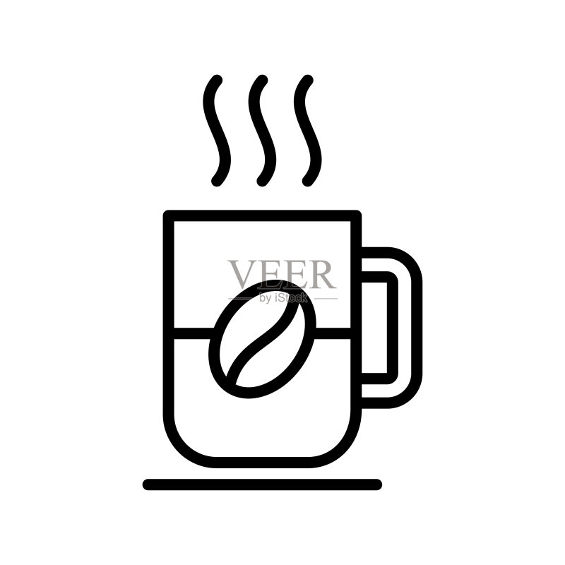 马克杯-厨房用具图标矢量设计模板图标素材