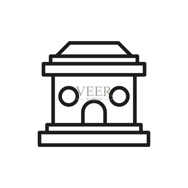 简约建筑线条图标图标素材