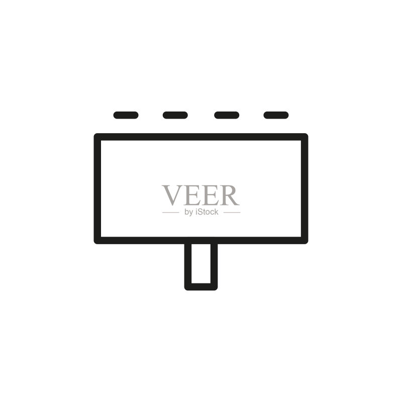简约广告牌线条图标图标素材