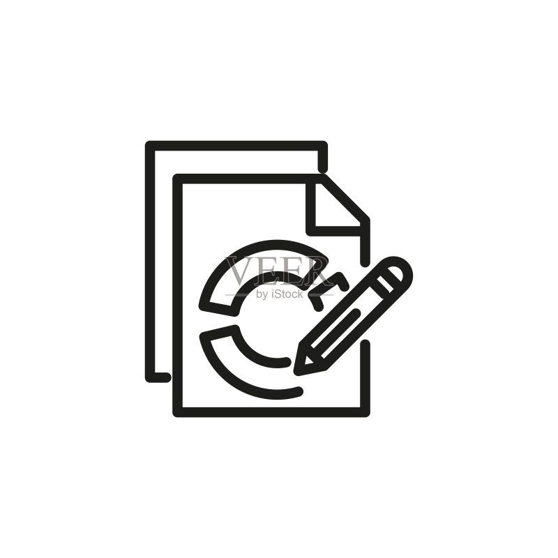 简约报告线条图标图标素材