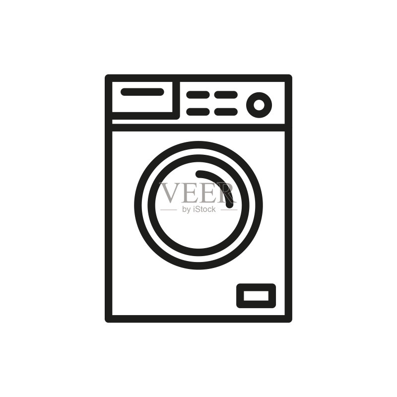 洗衣机线条图标图标素材