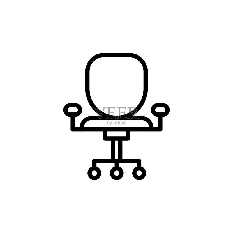 简约办公椅线条图标图标素材