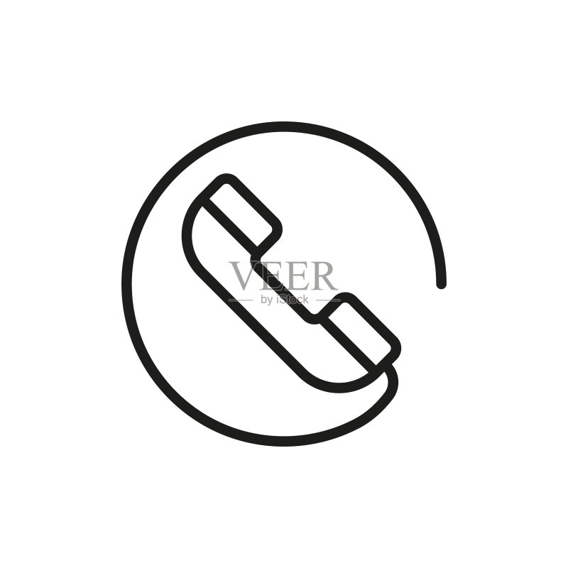 简约电话线图标图标素材