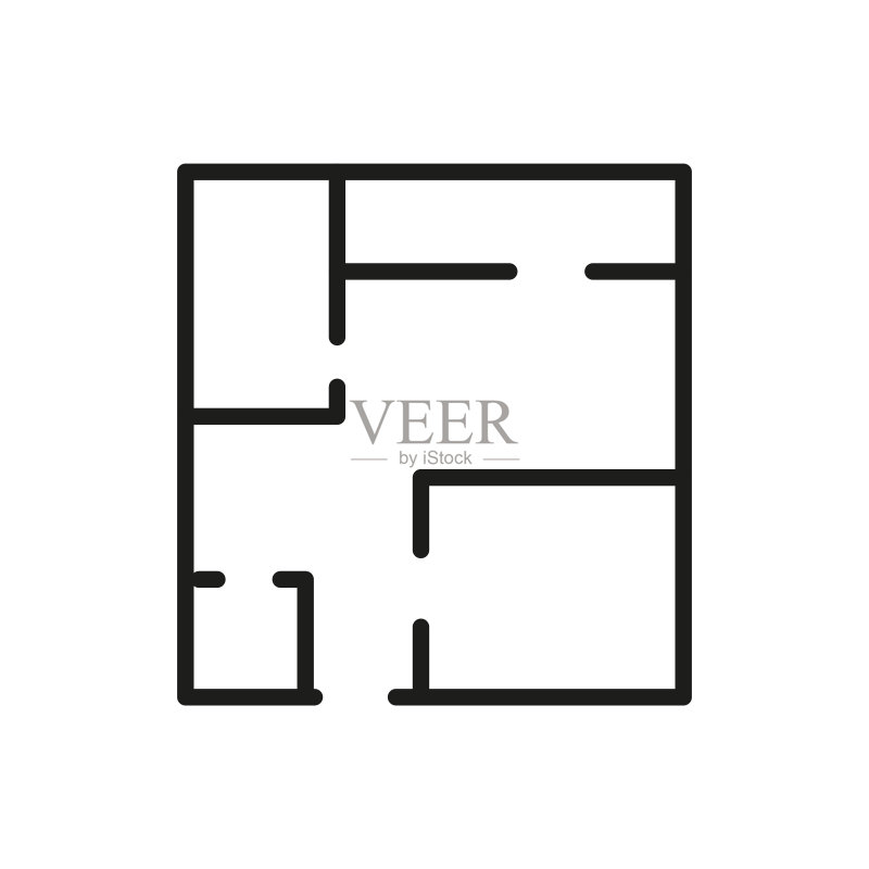蓝图线条图标合集图标素材