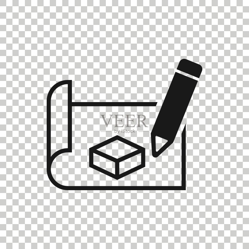 扁平风格原型图标:启动业务模型开发矢量素材图标素材