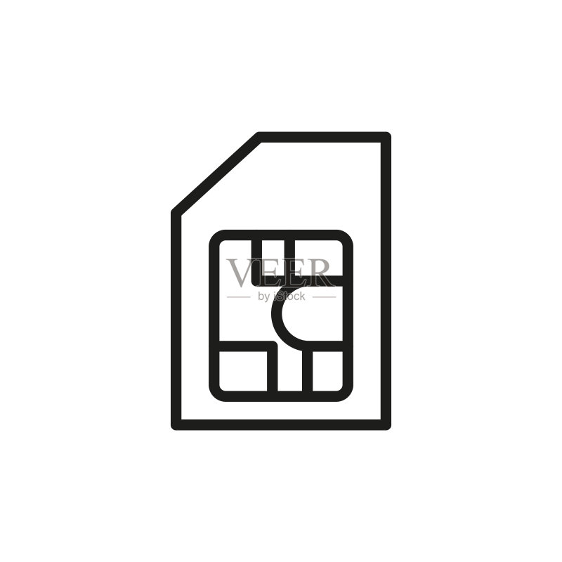 SIM卡线性图标图标素材