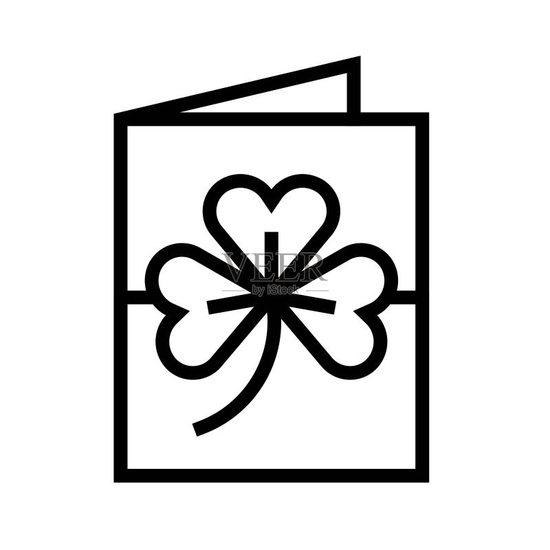 圣帕特里克节贺卡图标矢量素材图标素材