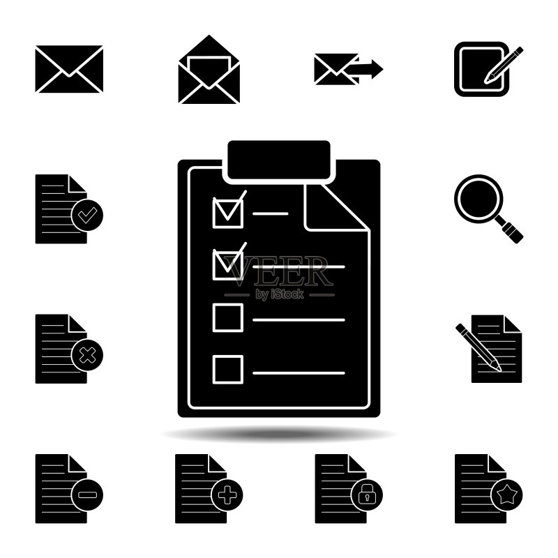 UI/UX已核对列表图标图标素材