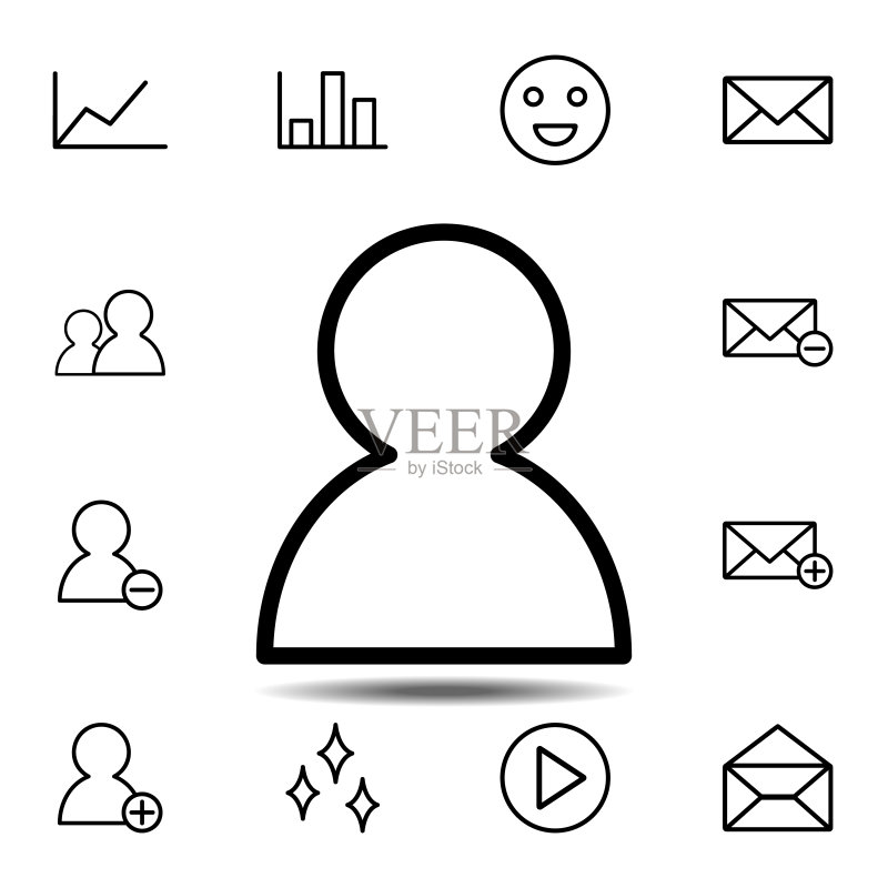 用户图标:用于UI和UX的极简主义Web图标集矢量元素图标素材
