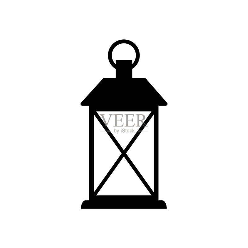 灯笼图标,白色背景上的logo图标素材