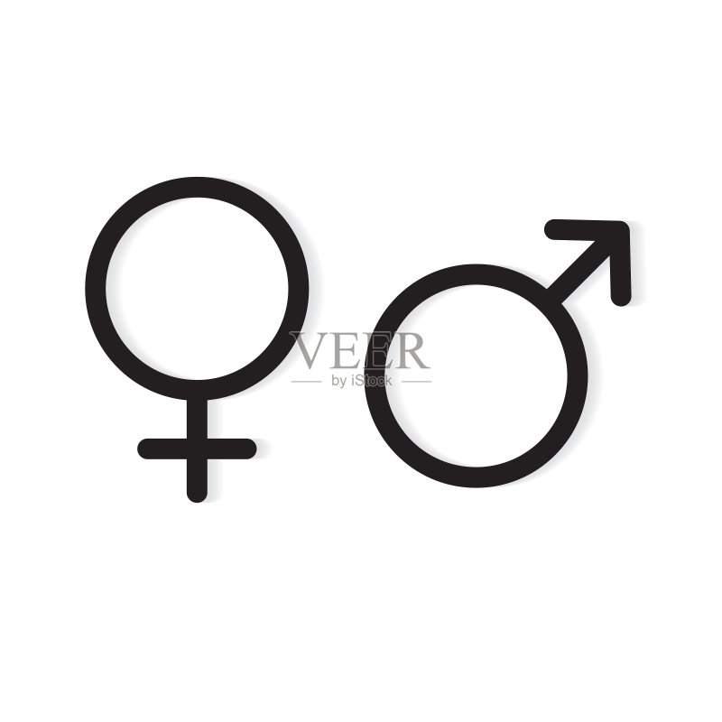 男女黑色图标图标素材
