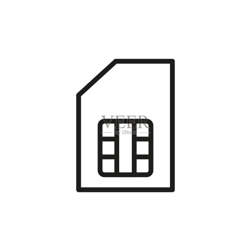 SIM卡线性图标图标素材