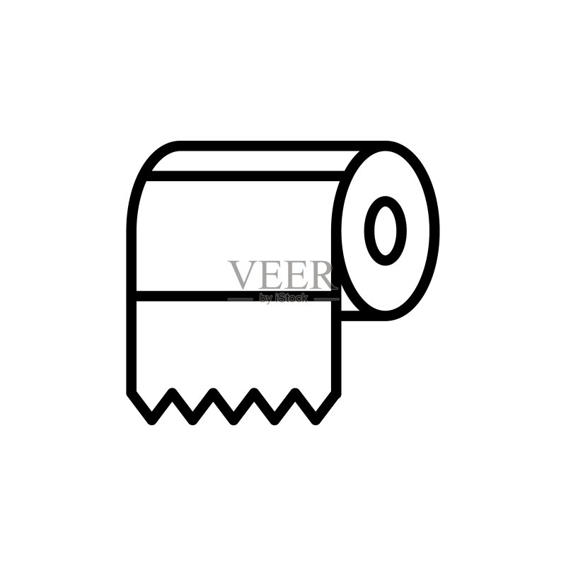 简约卫生纸线条图标图标素材