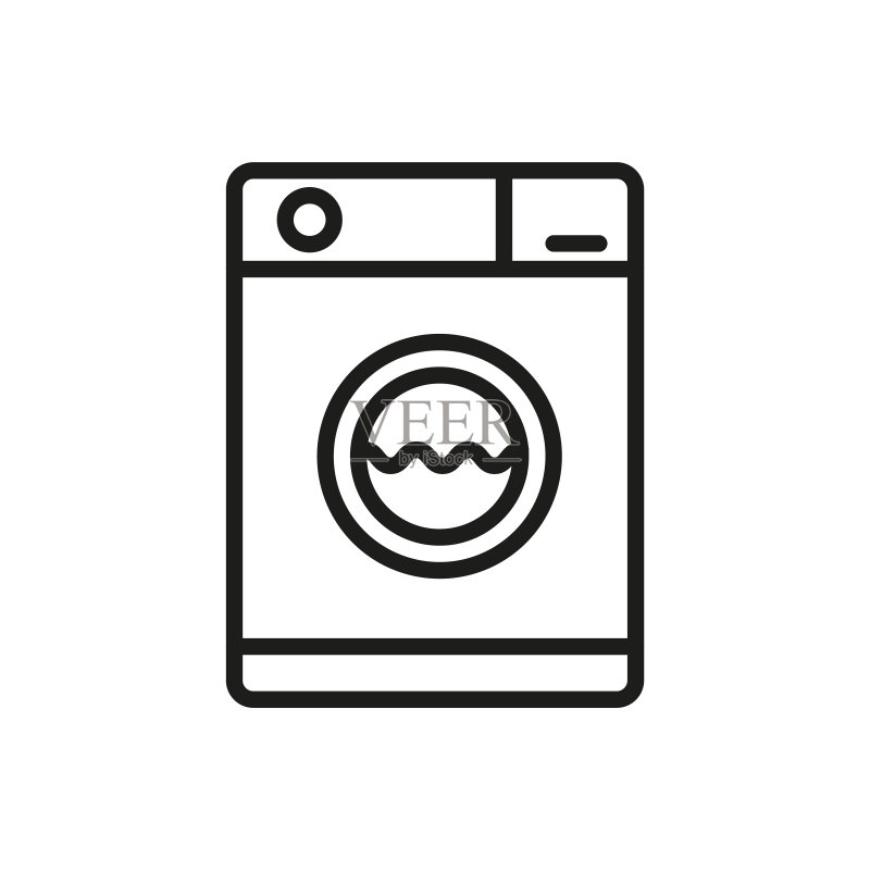 洗衣机线条图标图标素材