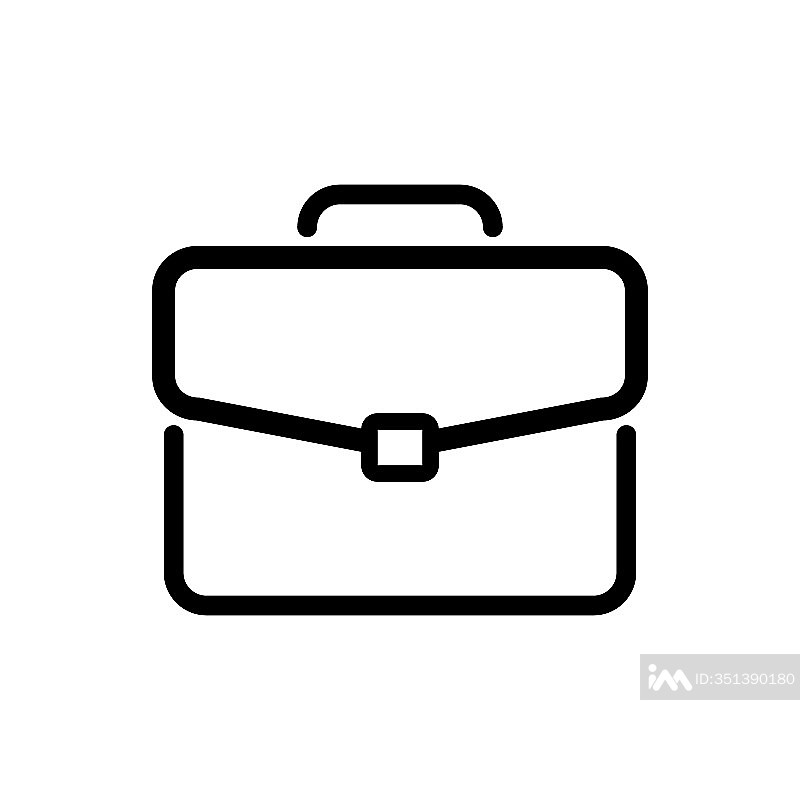 公文包轮廓图标矢量图,适用于您的网页设计、logo、信息图、UI图标素材