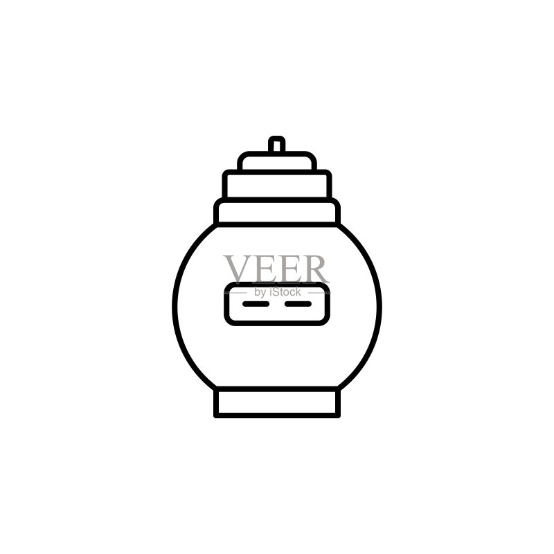 白色背景上的药水线条插图图标图标素材