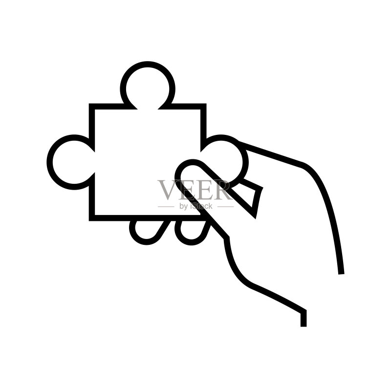 算法线条图标 矢量概念插画图标素材