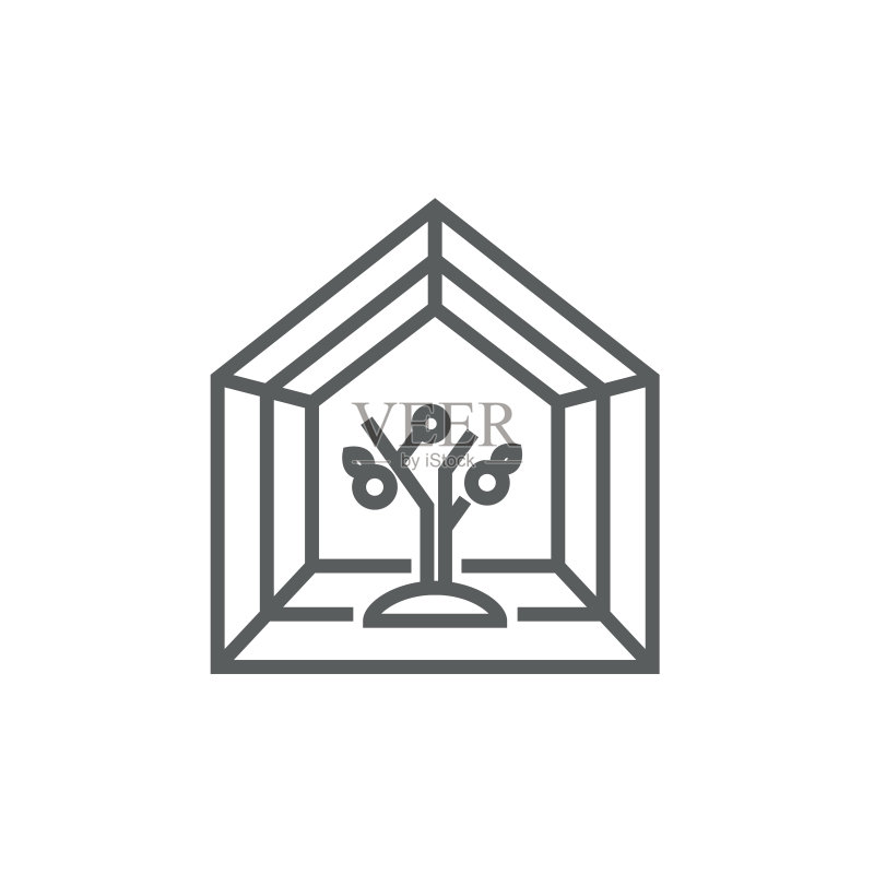 温室线条图标图标素材