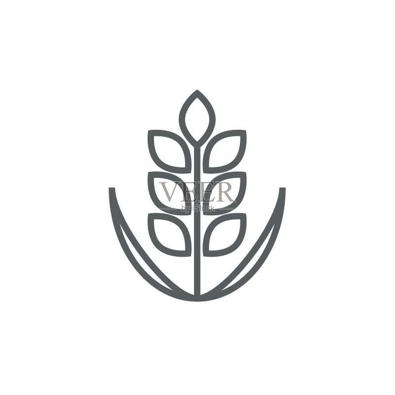 小麦线性图标图标素材
