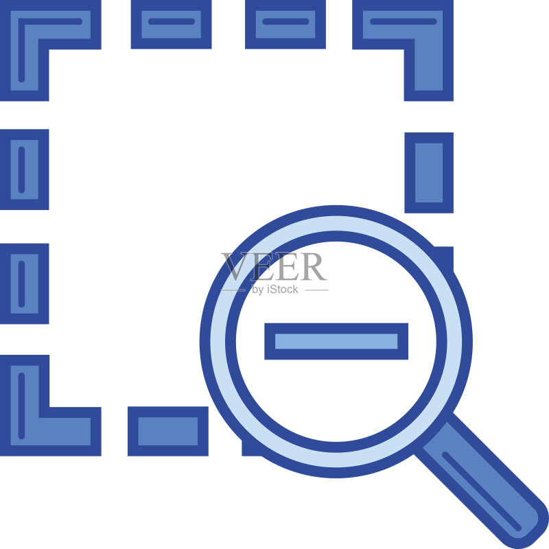 缩小线条图标图标素材