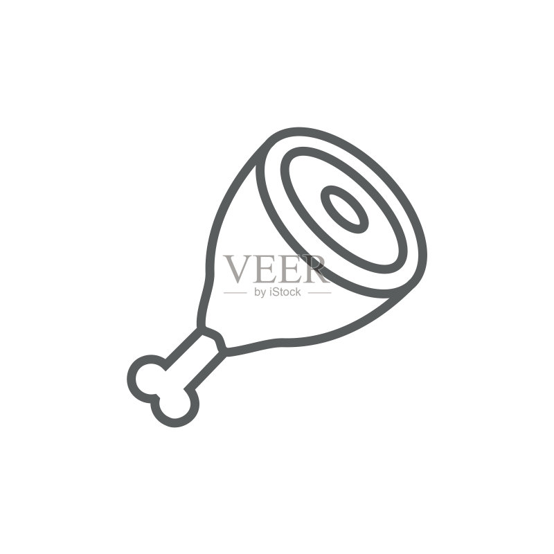 肉类线性图标图标素材