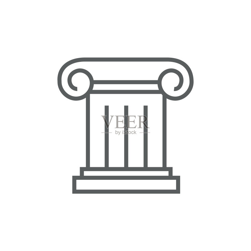 古代柱子线性图标图标素材