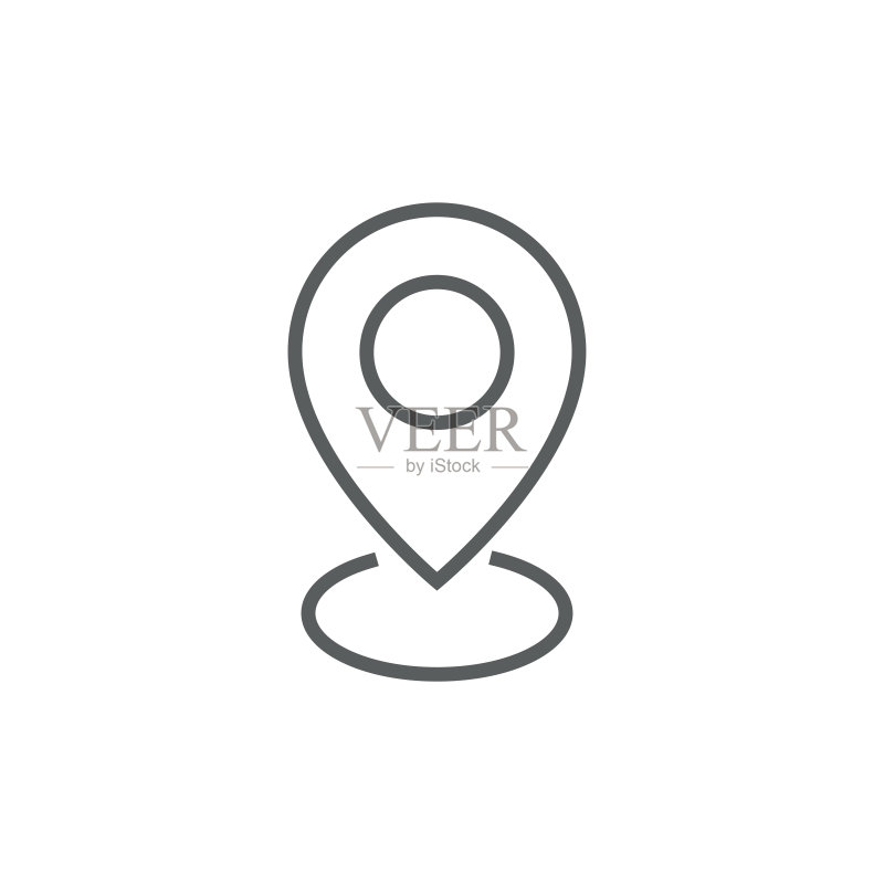 导航路线行程线性图标图标素材