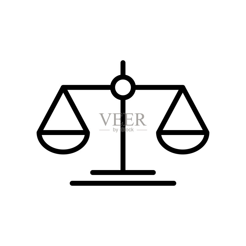 正义天平图标矢量设计模板图标素材