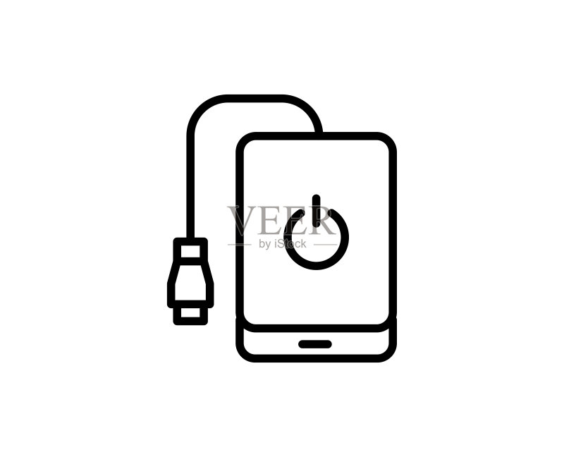 充电宝线性图标图标素材