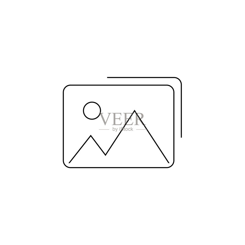 矢量线条图标插图照片图标素材