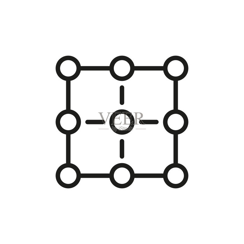 简约网络连接线条图标图标素材